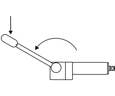 Direzione di azionamento A: Leva della pompa in senso antiorario Direzione di azionamento A: Leva della pompa in senso antiorario