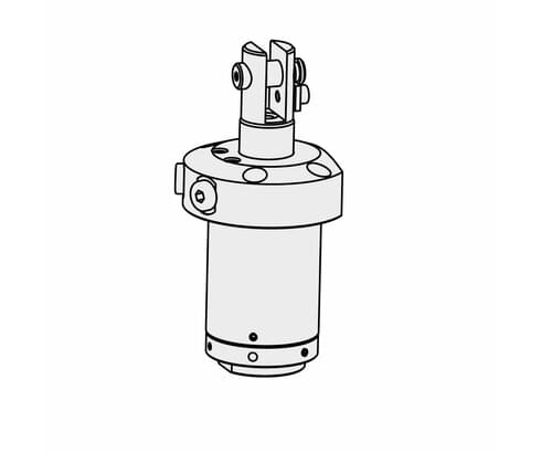 Alloggiamento staffetta con testa a forcella